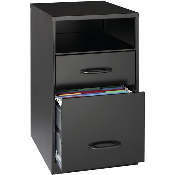 Lorell LYS SOHO 18" 2-Drawer Organizer, Black