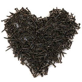 HVDHYY 500 pieces black round head small wooden nails small nails iron nail DIY decorative box accessories 1.5 x 25 mm