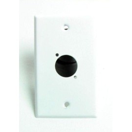 usbargainsound ProCraft White Stainless Steel Wall Plate - Pre-Punched for 1"D Series XLR