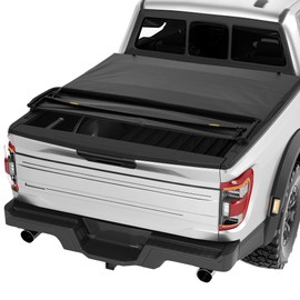 COZONY 6.5 Ft (78 in) Soft Quad-fold Truck Bed Tonneau Cover Compatible with 2015-2024 Ford F-150, Truck Bed Cover for Ford F-150