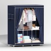 Design Portable Closet Wardrobe Clothes Rack Storage Organizer Shelf Black