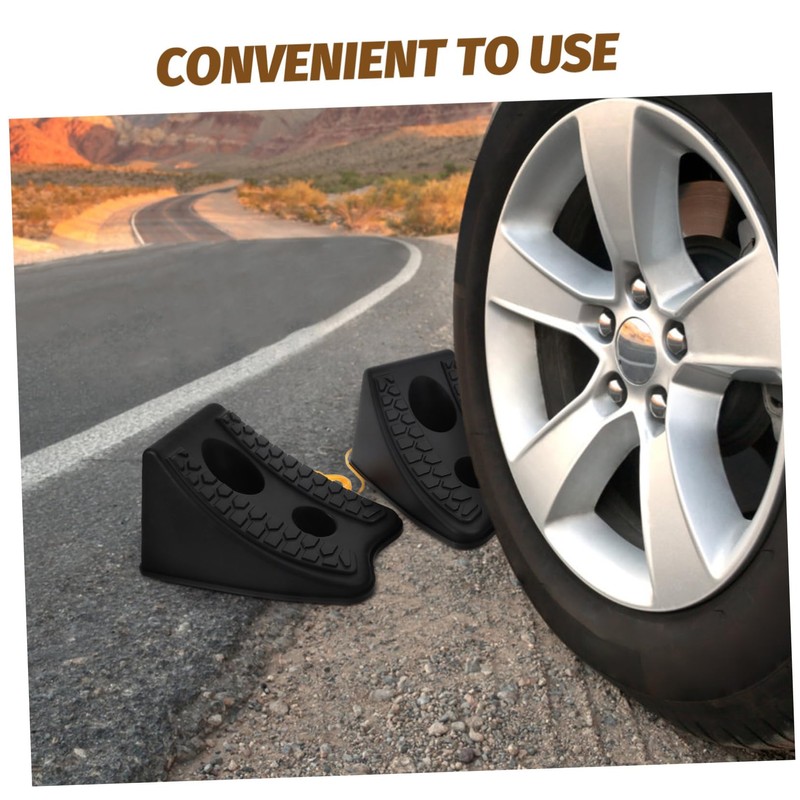 PACKOVE 2pcs Heavy Duty Wheel Chocks for Vehicle Stabilization Trailers