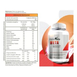 Metaboost Metabolismo, Vinagre De Manzana, Cromo, 180caps