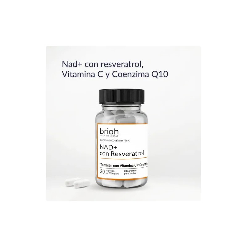 Nad+ Briah 400 Mg Con Resveratrol Energía Y Enfoque 30