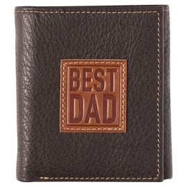 Witness Gear Mens Wallet Genuine Leather Billfold - Best Dad - RFID Identity Theft Protection