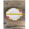 Fataco 7.5" x 10" oval premium plastic melamine plate flower