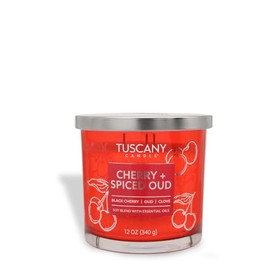 Tuscany Candle Cherry + Spiced Oud: Black Cherry Scented Candle, 12 oz — Painters' Palette Collection