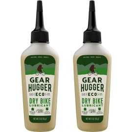 Gear Hugger Dry Bike Chain Lube (3.2 oz, Pack of 2) – Eco-Friendly Plant-Based Bike Lubricant – Bike Chain Cleaner, Dry Conditions – No Teflon, No Petroleum, No PTFE