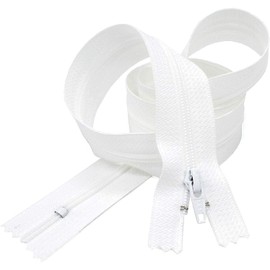 JN #5 Closed Bottom Slipcover & Upholstery Zipper - Color: White - Choose Your Length - (1 Zipper Per Pack) (White - 48" Inches)