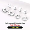 Spiky Huggie Hoop Earrings for Men Women Stainless Steel Ear