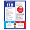 Flu Prevention Poster - Laminated, 17 x 22 inches -