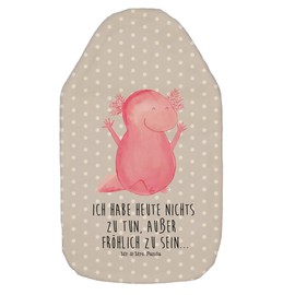 Mr. & Mrs. Panda Axolotl Hurra Hot Water Bottle Gift Tail Lurch, Bed Bottle, Grain Cushion, Joy, Happy, Fun, Small Hot Water Bottle