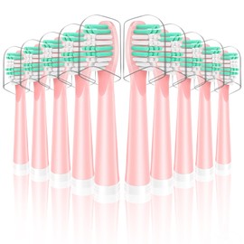 Compatible with Rtauys Electric Toothbrush Replacement Brush Heads,for Rtauys Electric Toothbrush,10 Pack (Pink, Medium)