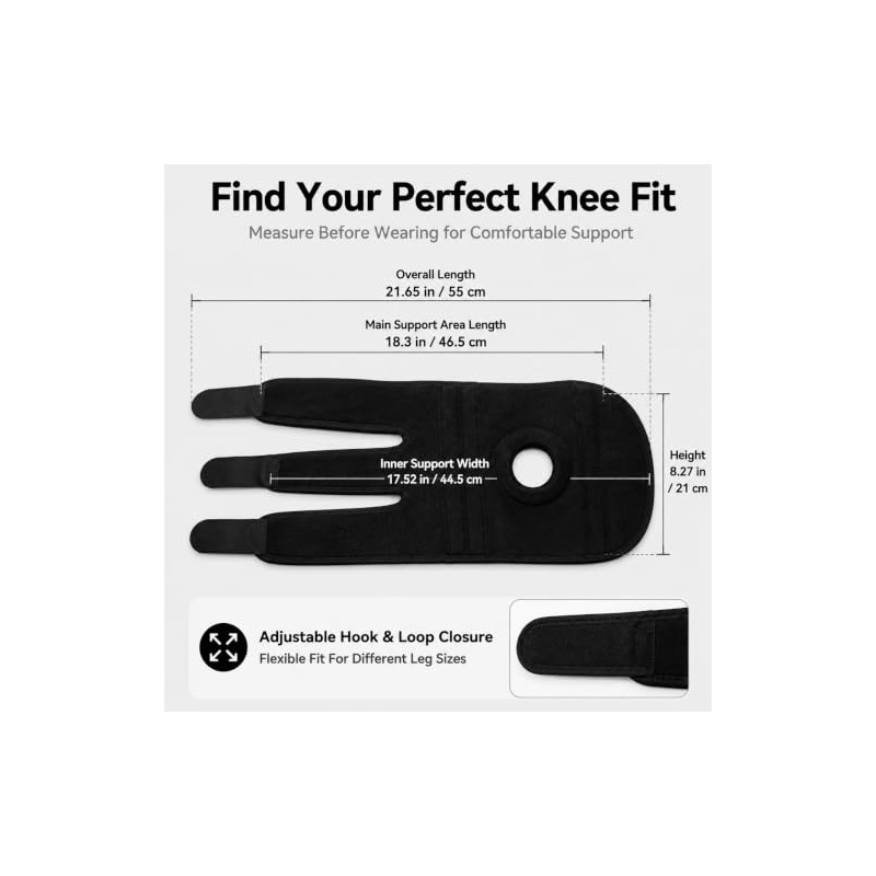 2 Pack Knee Support Brace Spring Compression Sleeve for Men