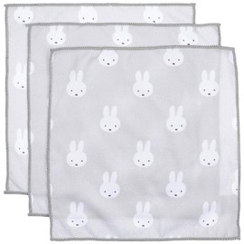 Okato DickBruna Miffy Microfiber Dish Towel, 11.8 x 11.8 inches (30 x 30 cm), Set of 3, Face Only Miffy, Approx. 11.8 x 11.8 inches (30 x 30 cm)