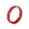 Nino Percussion NINO49R Compact 8" ABS Plastic Handheld Tambourine, Red