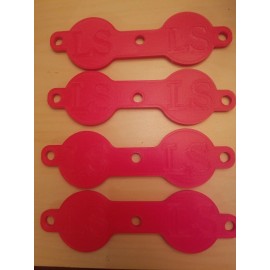 Welker Racing Ent. Chevy LS Exhaust Port Cover / Block Off Plate - RED