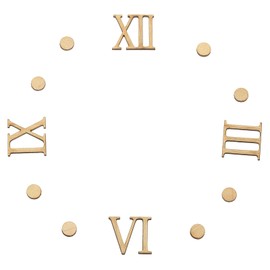 PATIKIL Wooden Clock Numbers Kit, DIY Digital Clock Accessories, Roman Numerals/Vertical Dots, 15 inches