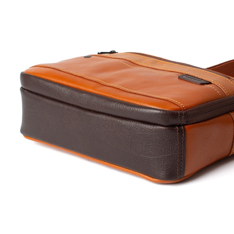 Doubles BZN-7025 Men's Shoulder Bag, Genuine Leather, Small, A5 Storage,