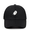Générique Black Ghost Embroidery Casual Adjustable Baseball Cap, Ghosts, Unit
