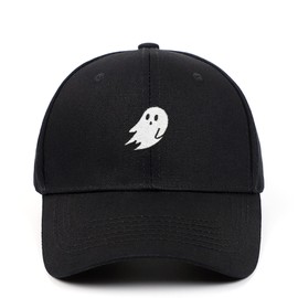 Générique Black Ghost Embroidery Casual Adjustable Baseball Cap, Ghosts, Unit size