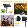 100FT Solar String Lights Outdoor Waterproof with Remote, G40 Solar
