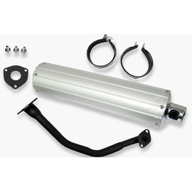 Complete Exhaust Muffler System with Pipe and Gasket for GY6 125cc 150cc Moped Scooter Go Kart Taotao Peace JCL Qingqi