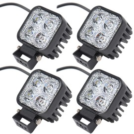 4 x 12 W LED Work Light Offroad Lamp Flood Headlight LED Work Light 12 V 24 V Additional Headlight Reversing Light for Tractor Excavator SUV - 60 Degree Waterproof IP67 1120LM