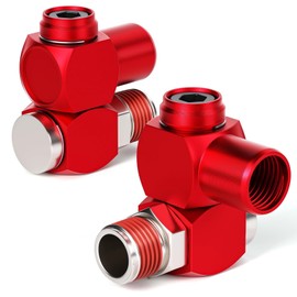 TAILONZ PNEUMATIC Blue 1/4 Inch Air Tool Swivel 360 Degree Swivel Air Hose Connector Industrial Rotatable Portable Air Tool Adapter (Pack of 2)