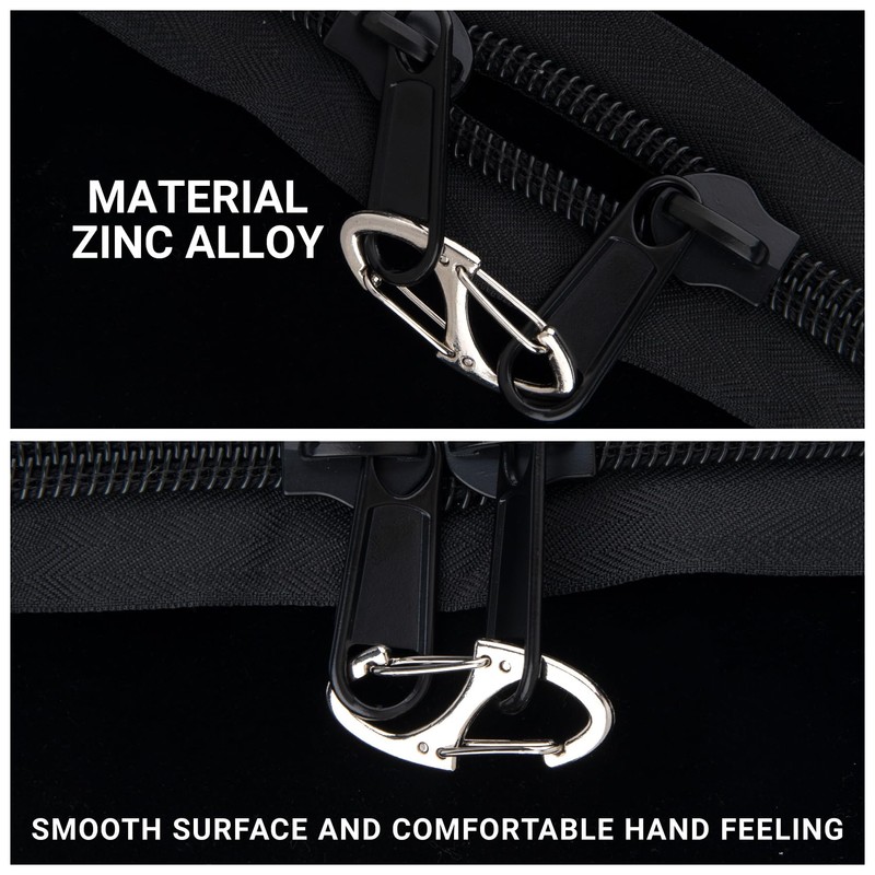 Alpinleux 8 Pcs Zipper Clips Anti Theft Deterrent, Dual Opening