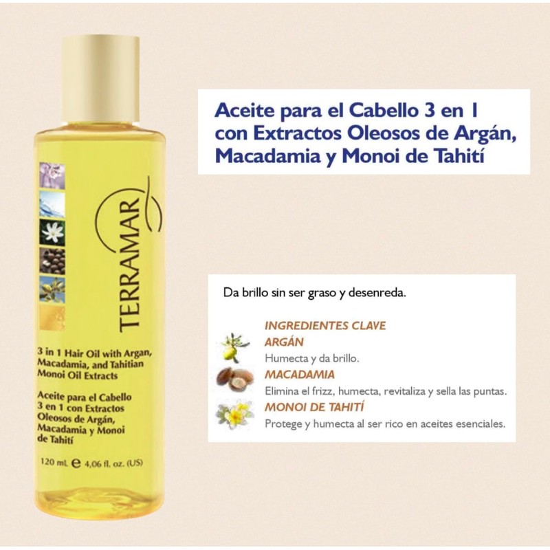 TERRAMAR Kit cuidado del cabello 1 Shampoo 250 ml +