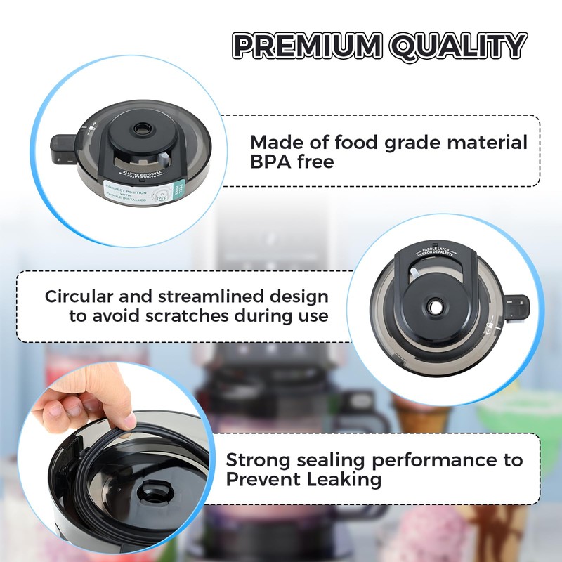 DRELD Outer Bowl Lid Replacement for Ninja NC301/NC299AMZ/NC300 Ice Cream
