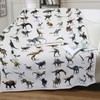 Kids Blanket Machine Washable Dinosaur Pattern Soft Plush Blanket for