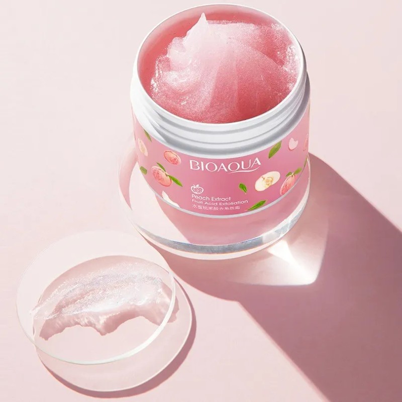 Bioaqua Gel Exfoliante Durazno + Ácido Hialurónico Hidratante y Suavizante