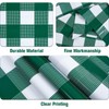 Kesfey Green 54x108 Inch Gingham Tablecloths, Plastic Disposable Checkered Waterproof