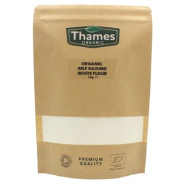 Organic Self Raising White Flour 500g - Unbleached, High Protein, No Additives or Preservatives, Suitable for Baking Cakes, Bread, and Pastries - Thames Organic