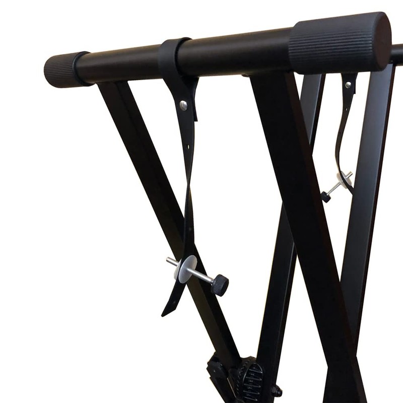 RockJam Xfinity Heavy-Duty, Double-X, Pre-Assembled, Infinitely Adjustable Piano Keyboard Stand