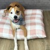 Blush Gingham Dog Bed Cover (Small)