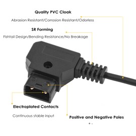 D-TAP to LP-E6NH Dummy Battery, LP-E6 Decoded Power Coiled Cable Compatible with Canon R5, R5 C, R6, R7, R, 5D II/III/IV, 6D, 6D II, 7D, 7D II, 60D, 60Da, 70D, 80D, 90D, XC10, XC15, 5DS