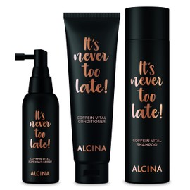 ALCINA Caffeine Vital Shampoo Conditioner and Hair Growth Serum Set | For Longer and Stronger Hair | Professional Hair Care Made in Germany