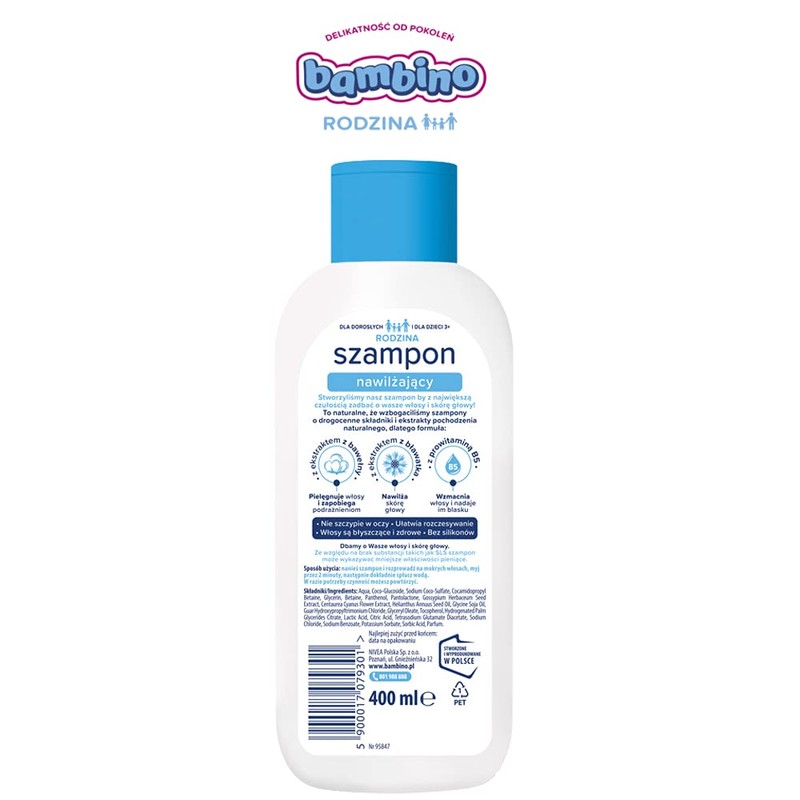 Bambino Family Moisturising Shampoo 400 ml