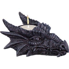 New Age Source T-Light Holder Grey Dragon Head