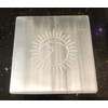 crystalmiracle Selenite Natural Gemstone 3 INCHES Etched Charging Plate Crystal