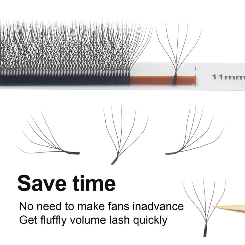 COZBIRD Eyelash Extensions, 5D W Volume Eyelashes, Ready-to-Use Fan Eyelash