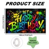 16th Birthday Banner Polyester Graffiti Backdrop Decor 71"x43
