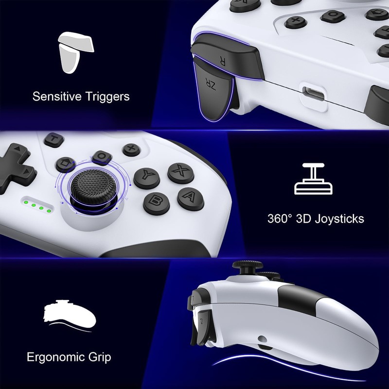 Switch Controller, Wireless Switch Controller for Switch/Switch Lite/Switch OLED, Extra