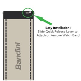 Bandini Silicone Quick Release Soft Rubber Watch Band for Classic and Smart Watch Bands - Waterproof Sports Strap - Light Grey / 24mm