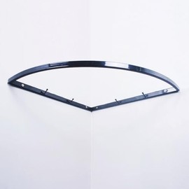 Corner Hanging Bar, Rack Iron Wall Mounted Right Angle Corner Clothing Rack, Industrial Pipe Garment,Multi-Purpose Hanging Rod, for Retail Display, Closet Storage(Black)