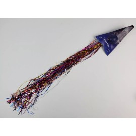 Star Ball Vintage Shooting star blue rubber bouncy ball streamer metallic colors on card