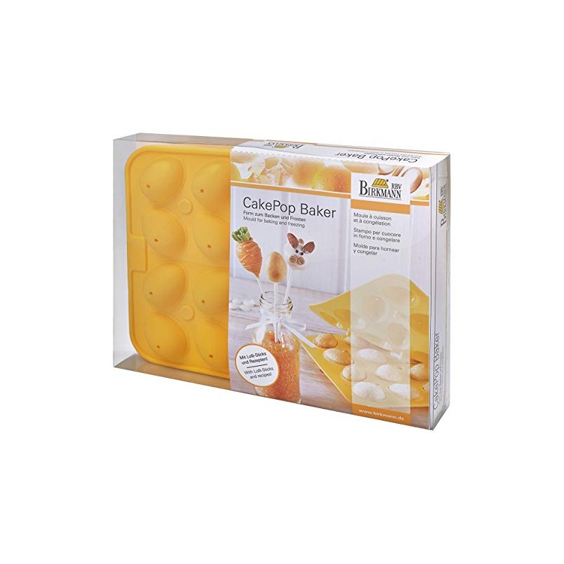Birkmann 251793 CakePop Baker Ei, 20-fach,Ovale Formen, Silikon